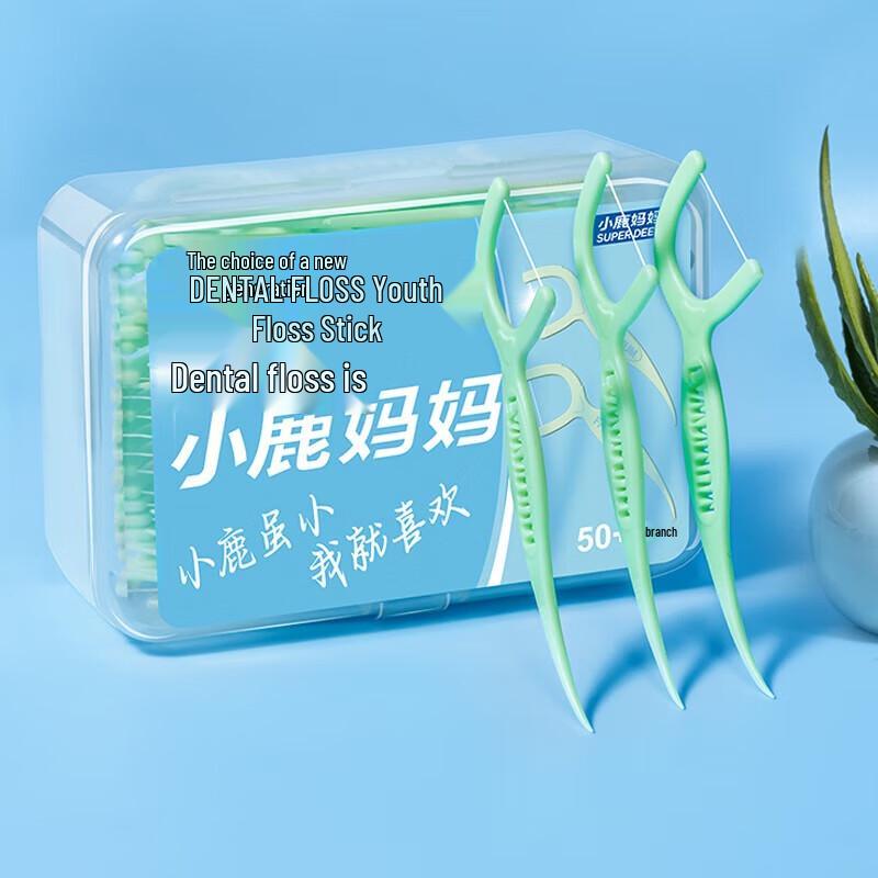 FAWNMUM Smooth Dental Floss Sticks Family Pack