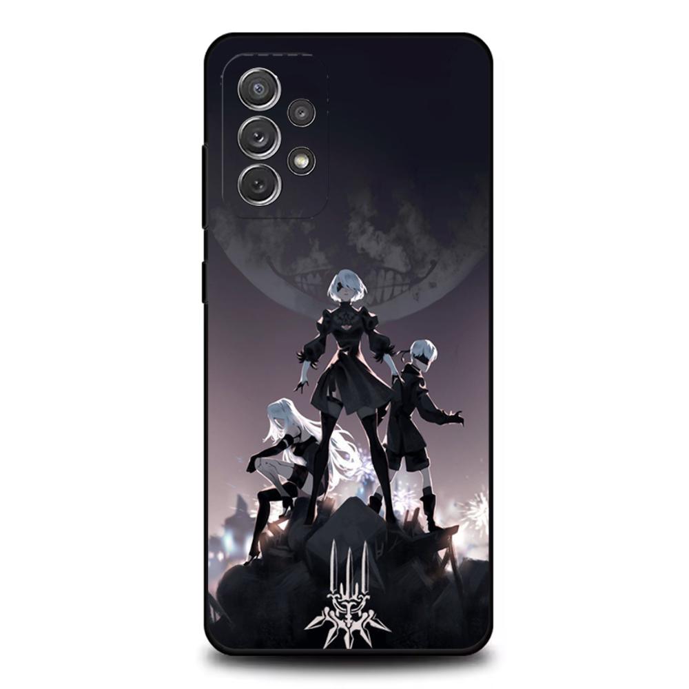 NieR A- Automata 2B Phone Case For Samsung S25,S24,S21,S22,S23,S30,Ultra,S20,Plus,Fe,Lite,Note,10,9,5G Black Cover