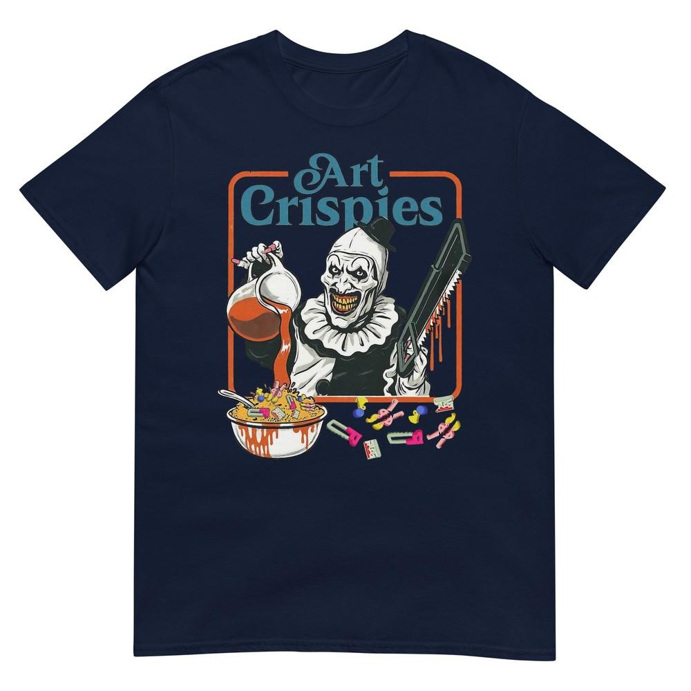 Art Crispies Horror Creepy Circus Scary Clown Halloween TShirt S