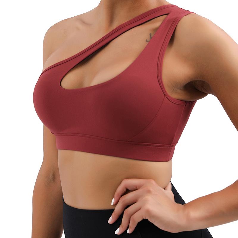 Women's High-Intensity Shockproof Cutout Sports Bra for Yoga and Fitness