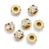 20 stuks 10 stuks Roestvrij Staal Strass Kralen Goudkleurige Spacer Losse Kralen Bedels voor Sieraden Maken Armband Ketting DIY