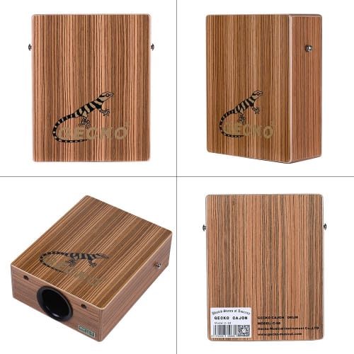 Btuty Traveling Cajon Box Drum Hand Drum Portable Wooden Percussion Instrument with Strap Carry Bag