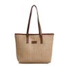 Borsa a Spalla Grande in Rattan Intrecciato con Tasche Interne per Street Style
