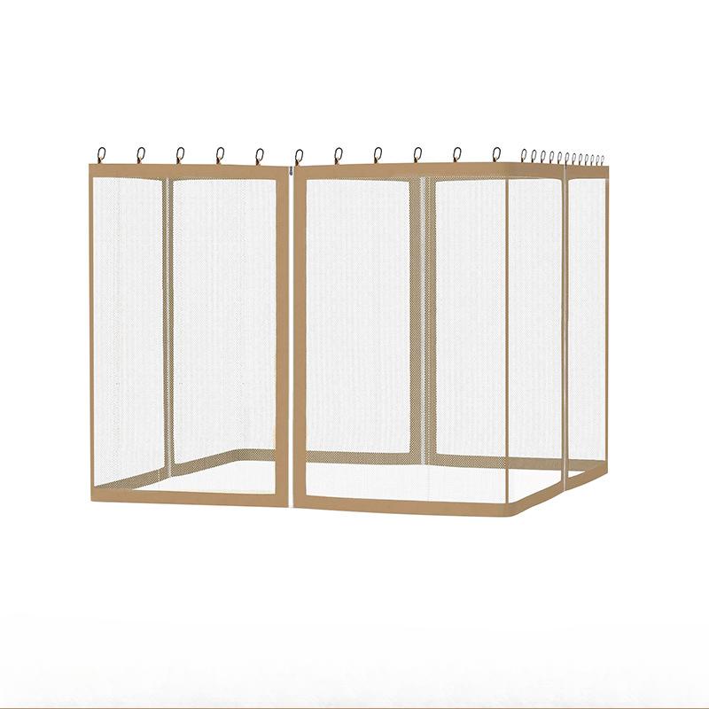 10x10ft Outdoor-Pavillon Moskitonetz Universelles Ersatz-Baldachin-Netz Seitenwandvorhang mit Reißverschluss  (Nur Moskitonetz