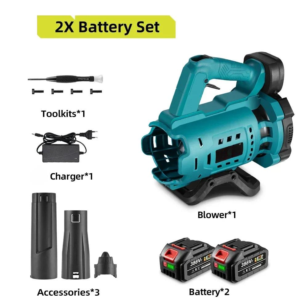 18500RPM Cordless Portable Electric Air Blower Speed Adjustable Efficient Leaf Snow Dust Cleaning Blower Tool