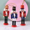 Nutcrackers Hanging Ornament Figures Christmas Mini Wooden King Soldier Puppet