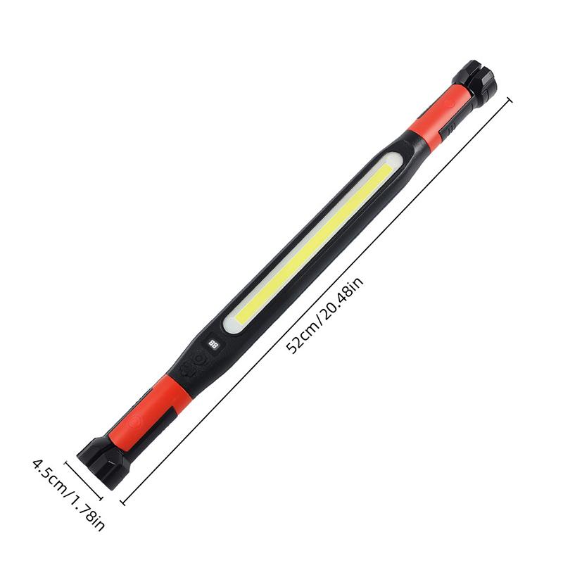 Lampe de travail LED rechargeable à haute luminosité, idéale pour les réparations d'urgence de voiture, lampe de poche magnétique puissante avec crochets et base magnétique