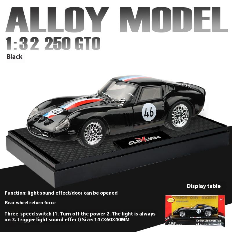 1/32 Scale Ferrari 250-GTO Car Model Simulation Alloy Super Sports Car Boy Toy Car Collection Ornaments Suitable for Giving Children Toy Gifts