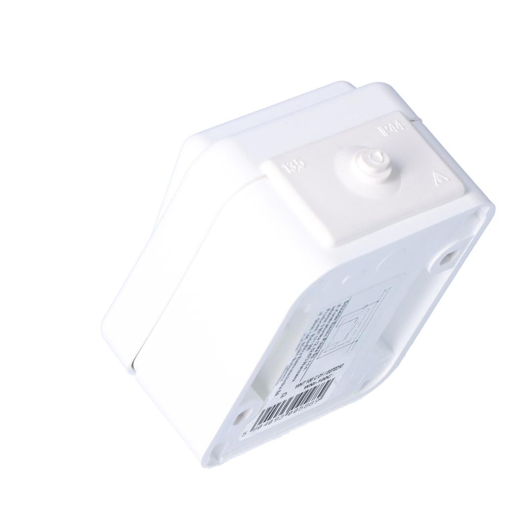 Single-pole surface-mounted switch, IP44, white Cedar