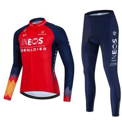 Cycling Suit Men's Long Sleeve Suit Bicycle Quick Drying Breathable Road Bike Cycling Suit