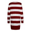 Damen Lässiger Offener Lang geschnittener Gestreifter Cardigan Pullover Leichte Strick Oberbekleidung für den Alltag