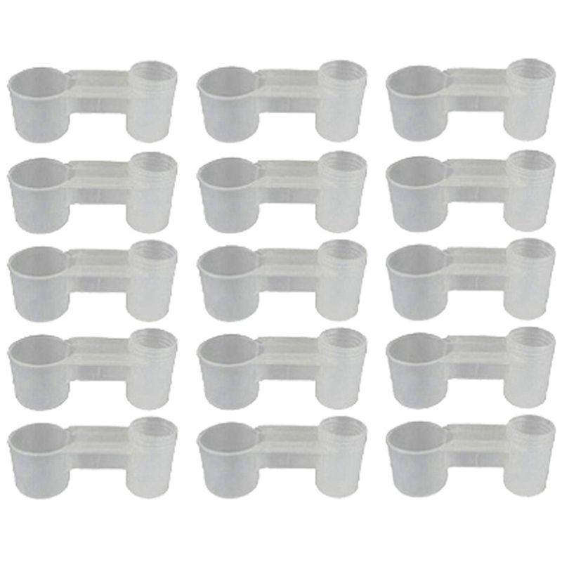 

ABUL-30 Pcs Plastic Soda Water Bottle Bird Drinker Feeder Cup Chicken Pigeons Feeder Trough Animal Feeding Accessories белый