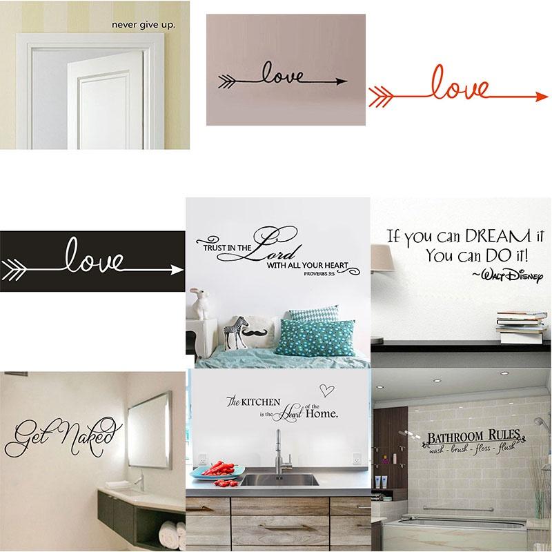 Removable Vinyl Bathroom Rules Art Wall Stickers For Elegant Home And Office Decor