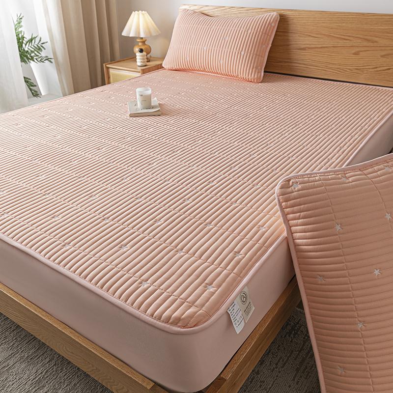 Safe Waterproof Mattress Cover Protector Breathable Comfortable Embroidered Bedding Mattress Bed Cover Fitted Sheet Washable