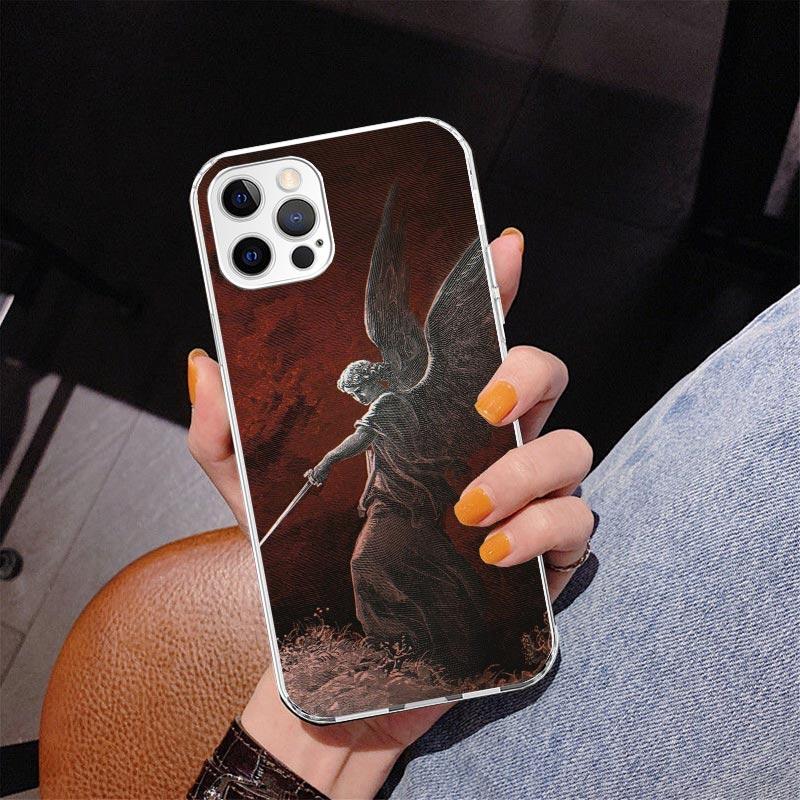 Archangel Michael Phone Case For iPhone 13 12 Mini 11 Pro Max XS XR X SE 7 8 Plus 5S 5 6S 6 Gift Print Cover Fundas