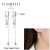 FLORATO 925 Silver Earrings Chain Tassel Pendant Earrings Zircon Silver Earrings for Women Trend Luxury Wedding Jewelry