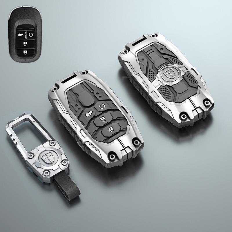 

Armor Style for Honda 2022 2023 2024 Civic Accord HR-V Pilot CR-V Smart Remote Key Case Cover Holder Fob Keychain Accessories