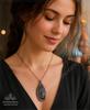 Handmade Tree of Life Apatite Gemstone Wire Wrapped Pendant Copper Wrapped Oval Crystal Necklace Charm for Women & Men Boho Healing Jewelry Gift