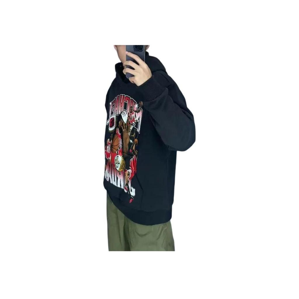 Jordan Flight Fleece Casual Warm Hooded Long Sleeve Sweatshirt Men Sweatshirt Gray Black HJ4397045