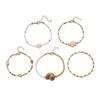 Vintage Shell Imitation Pearl Conch Beads Bracelet Set for Women Fashion Sea Turtle Handmade Bracelet Festival Jewelry Gift