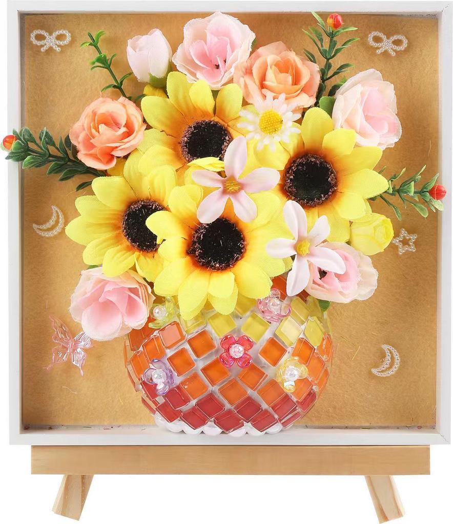 Children's 3D Mosaic Vase DIY Kit - Team Activity & Mother's Day Gift