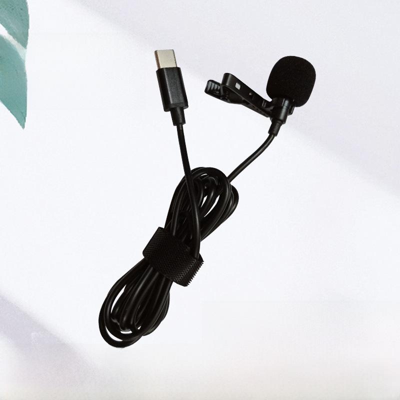 Type-C Collar Microphone for Mobile Live Broadcast, Recording, Interviews, and Karaoke