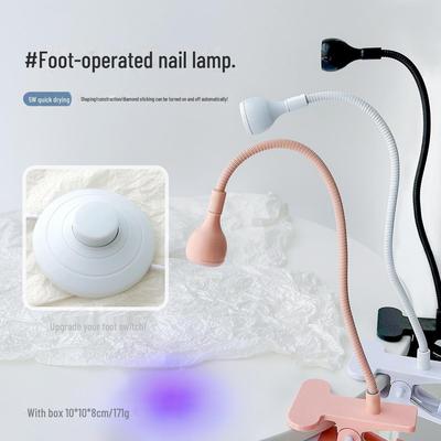 Ayak Pedallı ve Yan Klipsli Taşınabilir Nail Art Lambası - Hızlı Kuruyan Fototerapi Makinesi