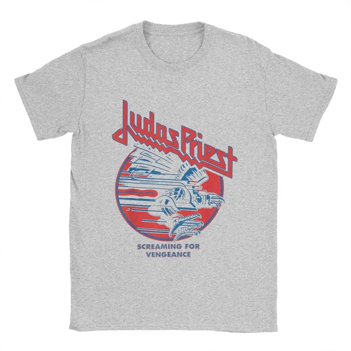 

Чоловічі футболки Judas Priest Бавовняні кумедні футболки Футболки з круглим вирізом Одяг з короткими рукавами Графічний XL