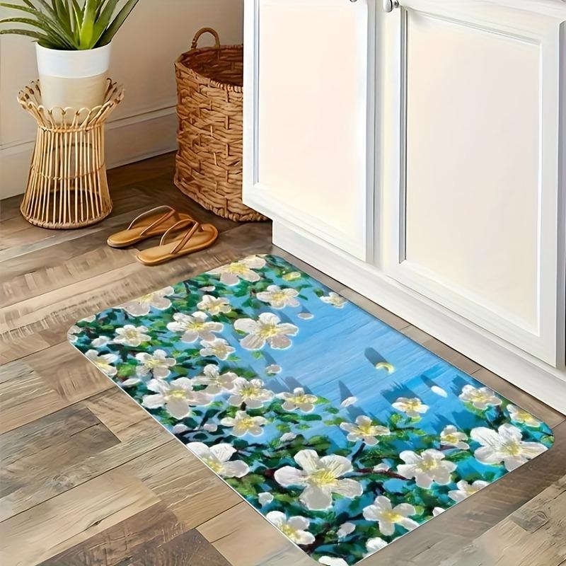 1PC Colorful Pebbles Pattern Kitchen Rug Non-Slip Door Mats Pop Design Bathroom Rug Bath Mat Carpet for Home Sink Laundry Decor
