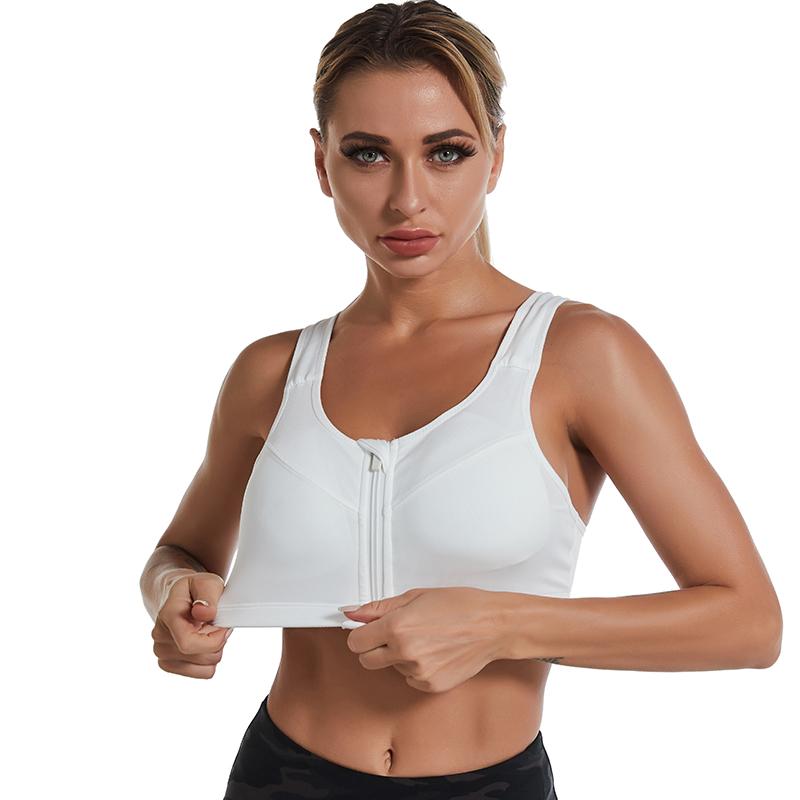 Damen-Sport-BH mit Reißverschluss, stoßfest, Tank-Top, Yoga-Unterwäsche für sportliche Frauen, Übergröße, Bodybuilding, Laufen, Sport-BHs, Dessous