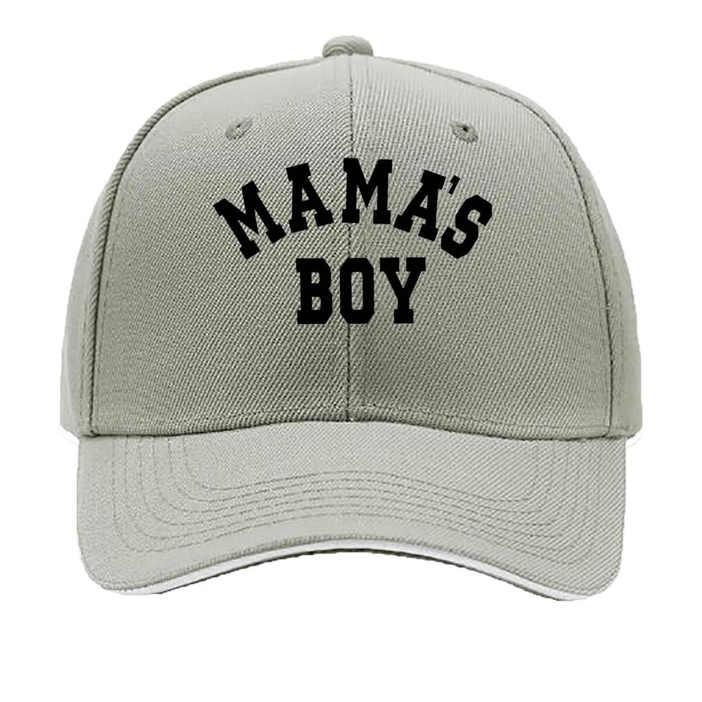 Mamas Boy Bold Black Sports Typography Sandwich Baseball Cap Unisex Women Sun Cap Outdoor Workouts Hat