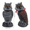 Fake Owl Decoys To Scare Birds Away 360 Rotating Head Sculptures Bird Control Pigeon Deterrents Outdoor Yard Garden Protectors