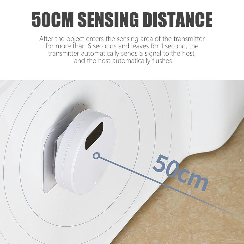 Automatic Infrared Induction Toilet Flusher External Infrared Toilet Flush Button for Easy Installation & Water Saving