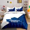 Toronto Maple Leafs Logo Pościel Wzór Nadruk Zestaw Pościeli Poszewka na Kołdrę Poszewki na Poduszki (1* Poszewka na kołdrę 2* Poszewki na poduszki Nie zawierają kołdry)