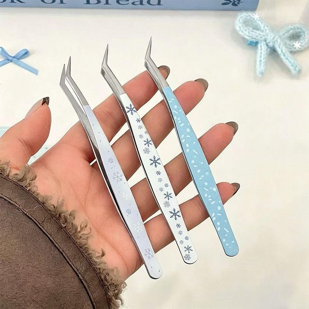 Edelstahl Wimpernpinzette Wimpernverlängerung Pinzette Miniatur Szenen Aufkleber