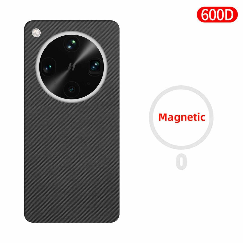 600D Real-thin Carbon Fiber Phone Case for Oppo Find X9 Ultra Vegan Leather Edition Case Aramid Fiber Fabric Thinhard Magnetic