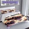 3PC Custom Name Pug Dogs Heart Background Bedding Set Printed Bedding Set Duvet Cover Closure Includes 1 Duvet Cover & 2 Pillowcases for All Seasons B