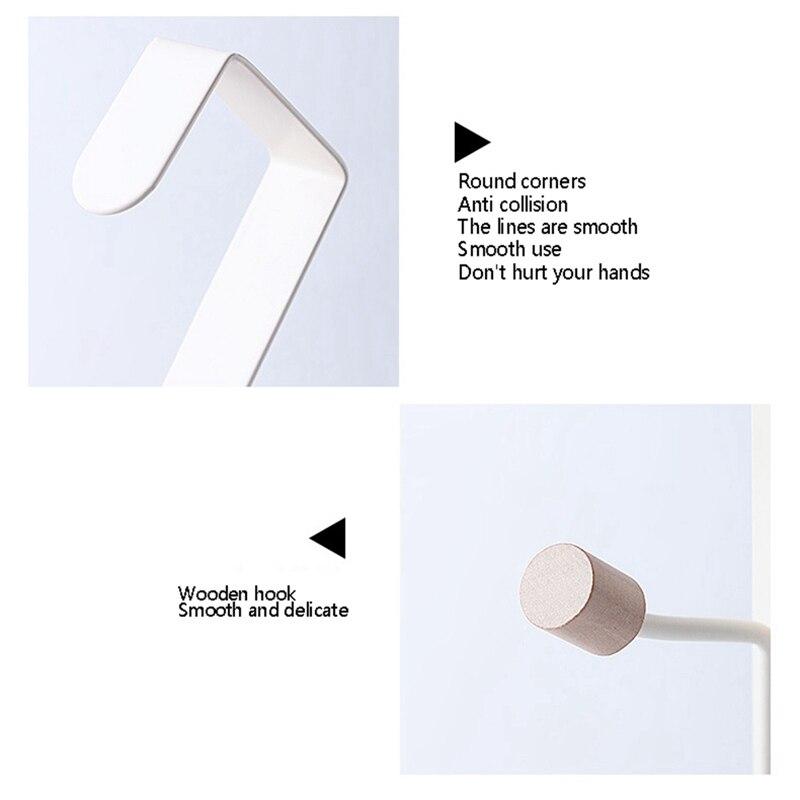 Creative Personality Letterless Carbon Steel Door Back Coat Hanger Household Coat Bag Hanging Bathroom Door Back Coat Hanger