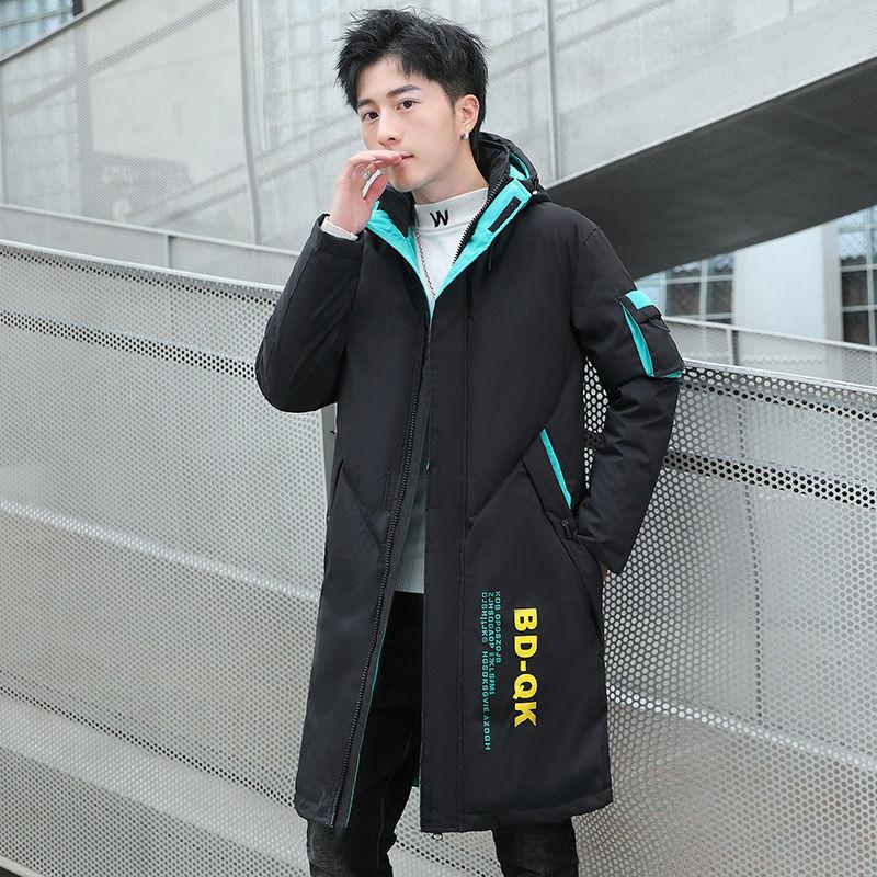 Padded-on Men's Medium and Long Thickened Down Cotton-padded Clothes, Winter Cotton-padded Jackets, Men's Jackets.