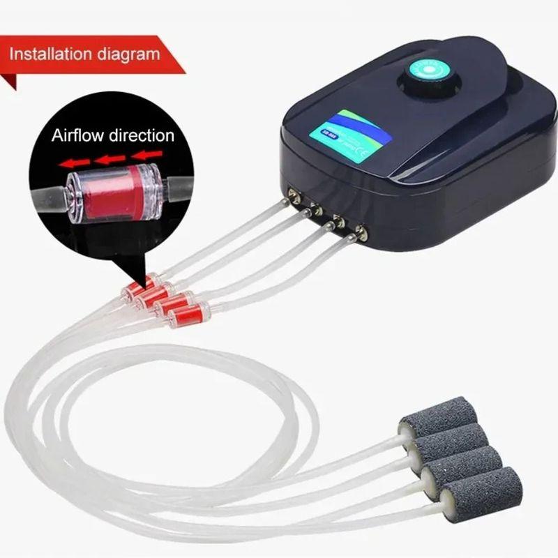 Ultra Silent Aquarium Air Pump Low Noise Air Compressor Aerator 220v Fish Tank Oxygen Air Pump Silent Operation 3.5/4/12W