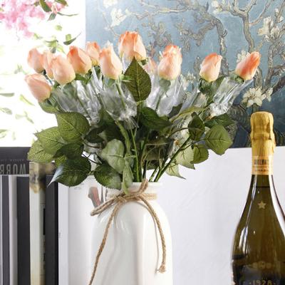 4Pcs Artificial Flower Simulated Easy Care Lightweight Long Stem Fake Rose Decor