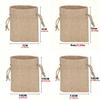 30/20/10pcs Natural Linen Jute Sack Jewelry Pouch Drawstring Bag for Home Party Storage, Christmas, Halloween
