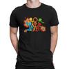 Five Stick Figures with Fire Mouse Pickaxe Unique TShirt Alan Becker Game Casual T Shirt Hot Sale Tshirt For Men Women
