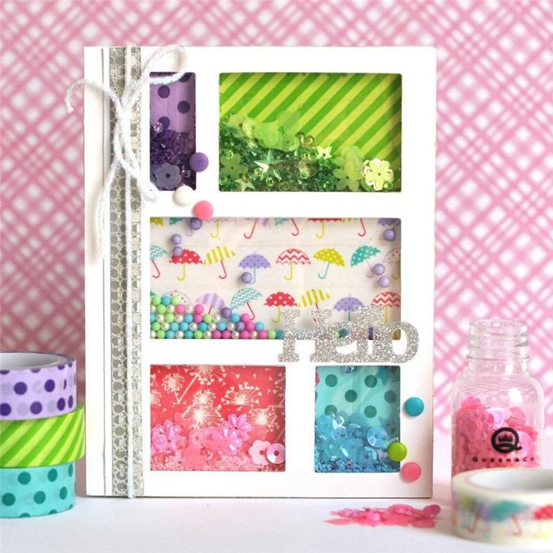 Metall-Stanzformen mit geteiltem Rand, Rahmen, Hintergrund, Scrapbooking, Karten, dekorative Prägung, Basteln