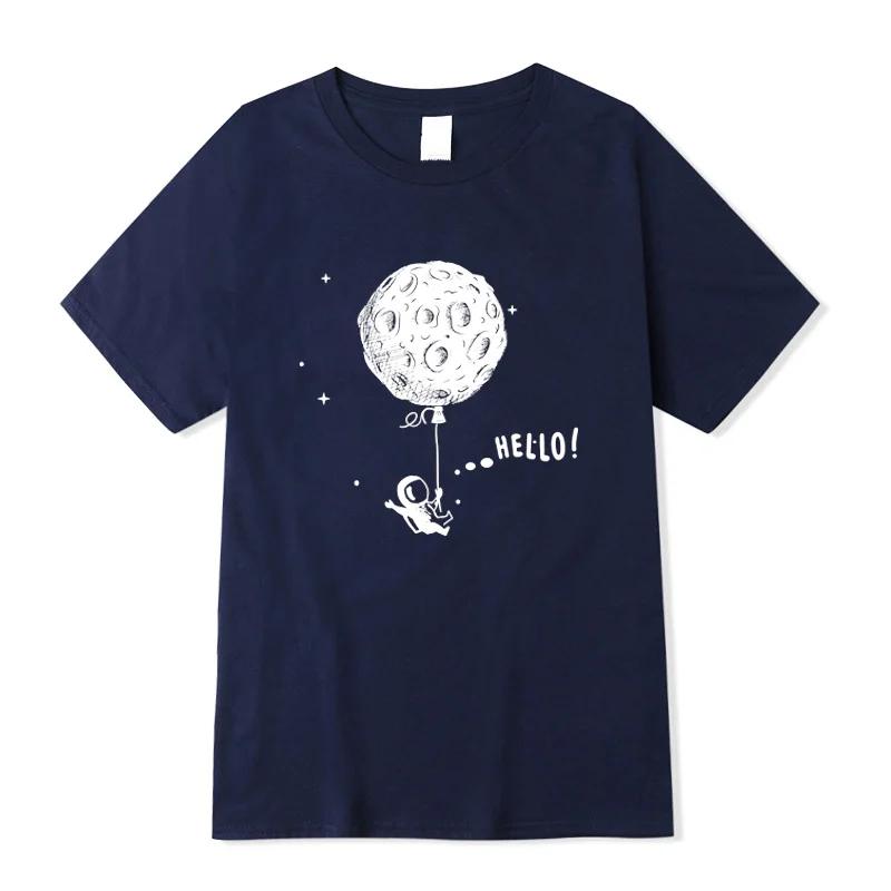 Mens Tshirt 100 Cotton Casual Tshirt Funny Space Print Summer Loose Oneck T Shirt for Men Short Sleeve Tshirt Male Top