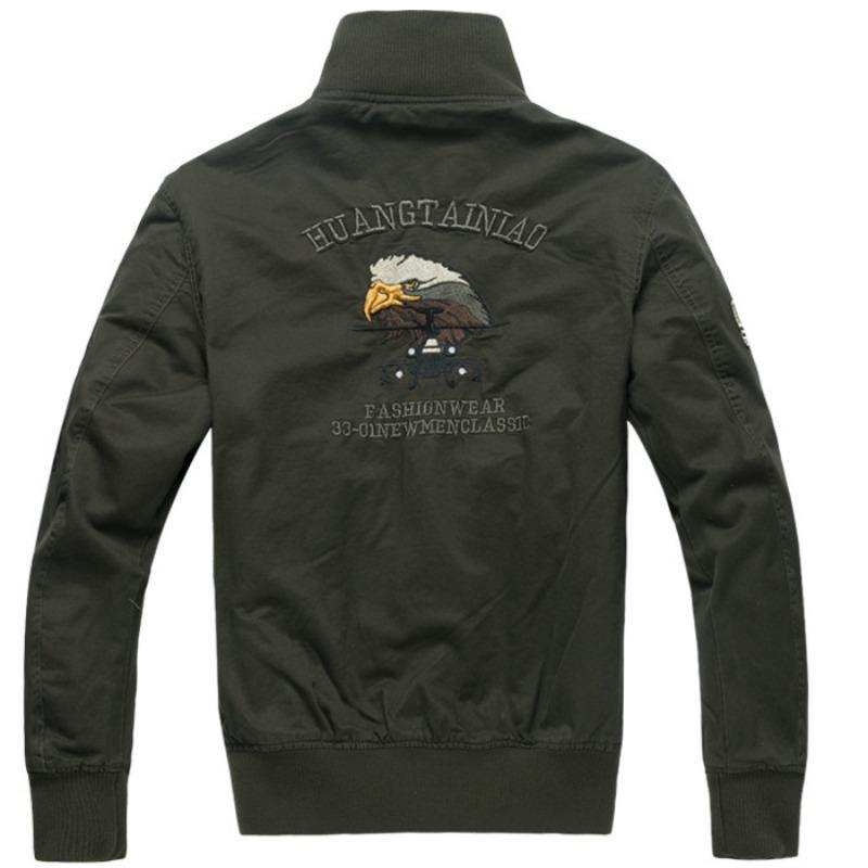 Washed Pure Cotton Air Force  Military Jacket Jacket Men's Trendy Plus Size Trendy