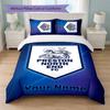 Preston North End Custom Name Text Bedding Set 1 Duvet Cover+2 Pillowcases Soccer Logo Personalized Gift For Special Occasion Bedroom Decor