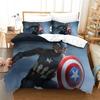 Cartoon Duvet Cover Captain America Pillowcase Bedding Set Adult Boy Girl Bedroom Decoration Children Single Double Large Size