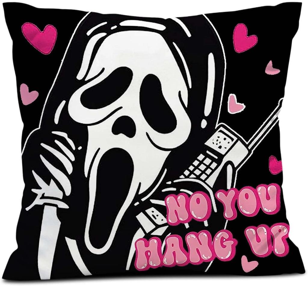 Halloween Party Decoration Cushion Cover Horror Grimace Cushion Cover Suitable For Family Living Room Sofa Room Decoration