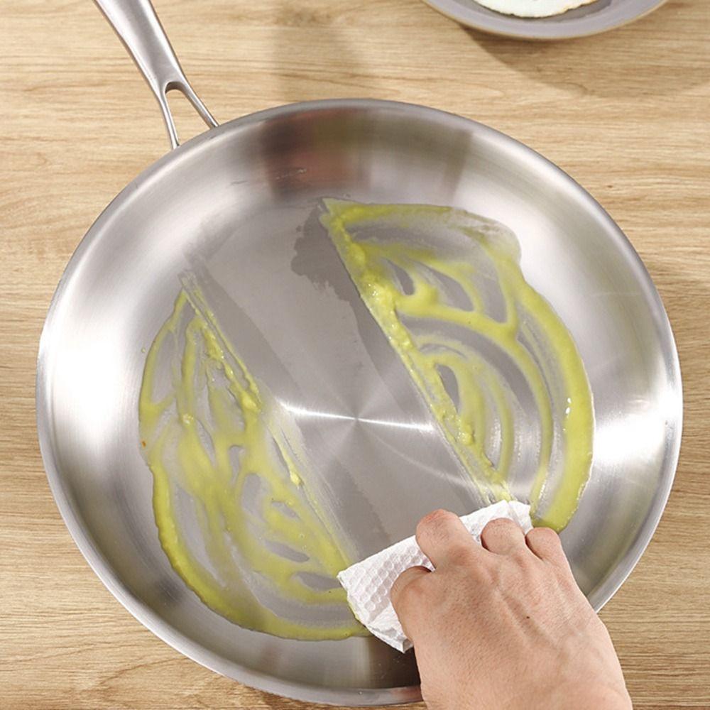 316L Stainless Steel Frying Pan Non-Stick Uncoated Cooking Pot  for Gas Stove Induction Cooker